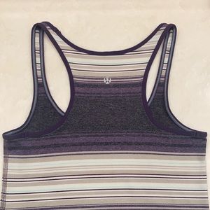 lulu lemon purple striped tank top